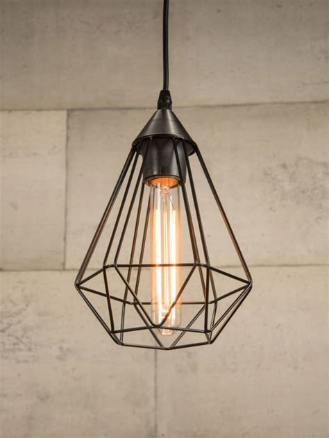 Retail & wholesale · handcrafted lighting · visit industville INDUSTRIAL BLACK WIRE CAGE PENDANT LIGHT | Cage pendant ...
