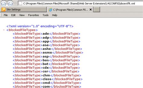 Manage Blocked File Types In Sharepoint Sharepoint Diary