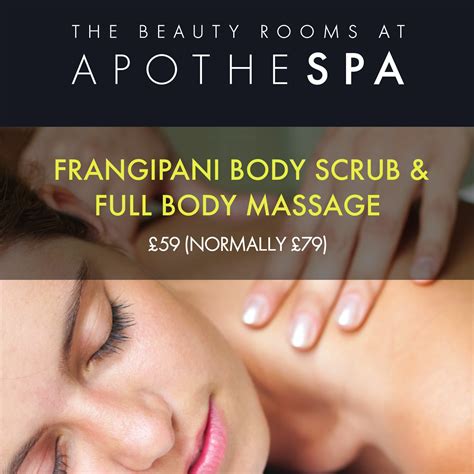 Frangipani Body Scrub And Full Body Massage In Honiton Was £79 Now £59