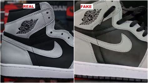 How To Spot And Identify The Fake Air Jordan 1 Shadow 20