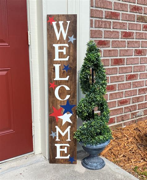 Welcome Porch Sign Front Porch Sign Outdoor Porch Sign Etsy