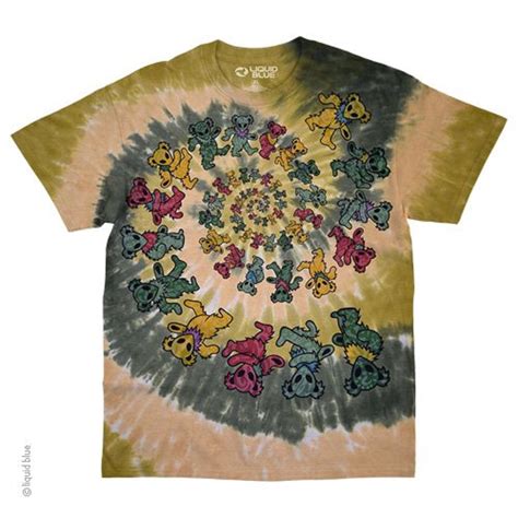 Grateful Dead Alien Spiral Bears Tie Dye T Shirt Sunshine Daydream