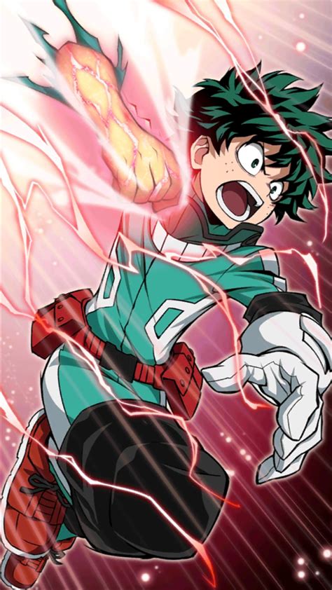 Boku No Hero Midoriya Smash Anime Top Wallpaper