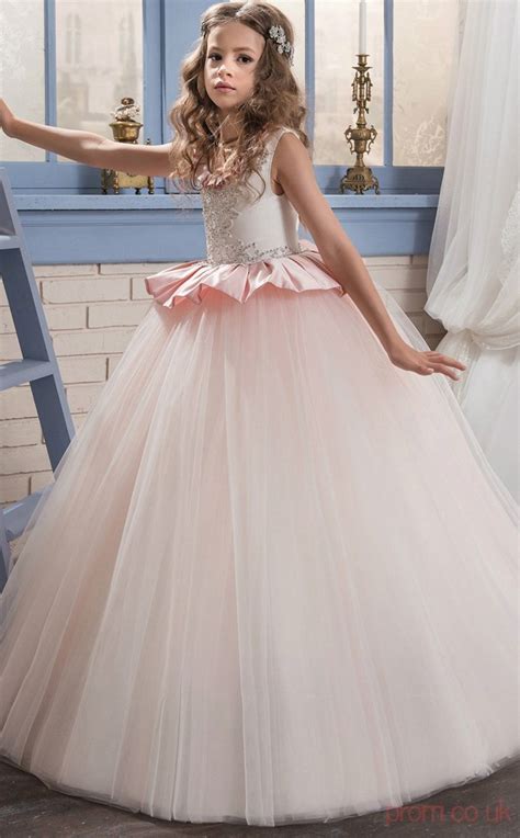 Ball Gown Sleeveless Kids Prom Dress For Girls With Beading Ch0128
