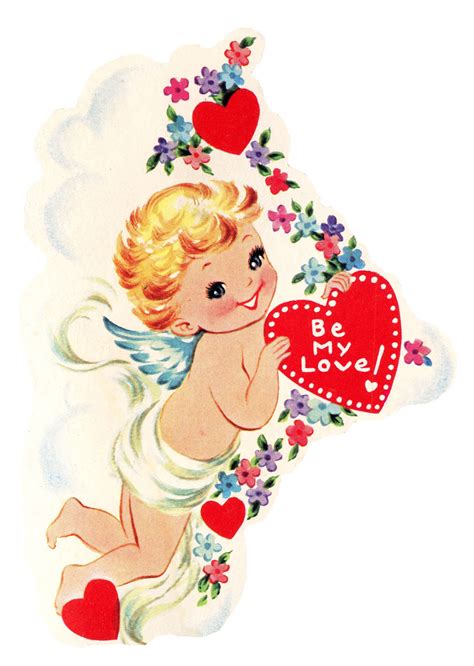 Vintage Valentine Hearts Clip Art