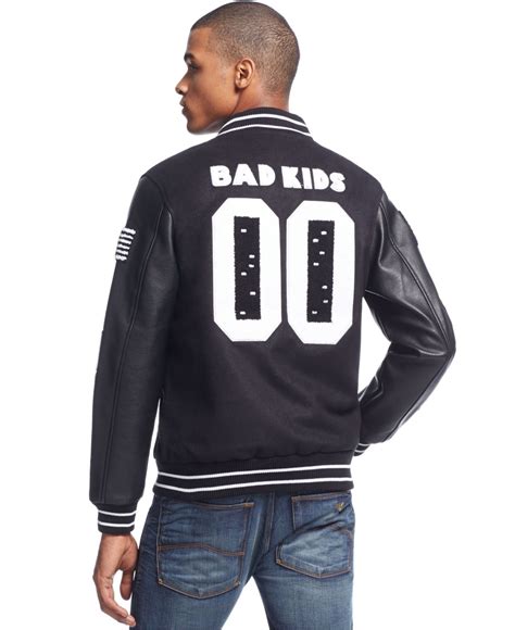 Reason Bad Kids Varsity Jacket In Black For Men Lyst