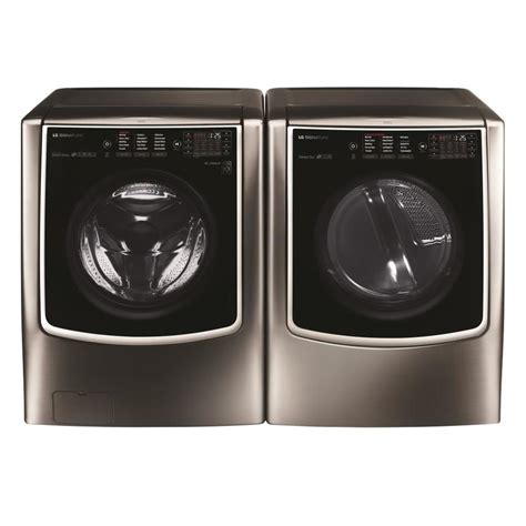 Shop Lg Signature Twinwash Stackable Steam Black Stainless Washer And Dryer Set At