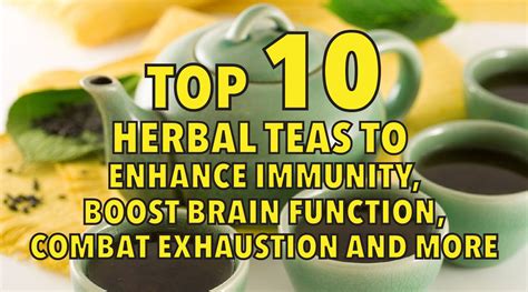 Top 10 Herbal Teas To Enhance Immunity Boost Brain Function Combat