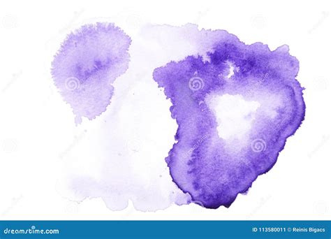 Violet Watercolor Splash Hand Drawn Stock Image Image Of Graphic
