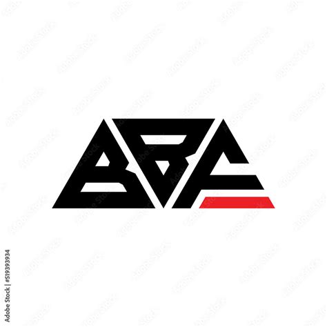 Vecteur Stock Bbf Triangle Letter Logo Design With Triangle Shape Bbf