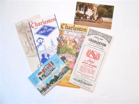 Vintage Charleston South Carolina Brochures By Lizandjaybooksnmore