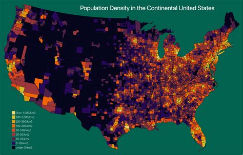 Map Of Usa Population Density Topographic Map Of Usa With States