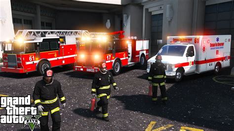 Gta 5 Rescue Mod Day 36 Play As A Firefighter Mod Chicago Fire