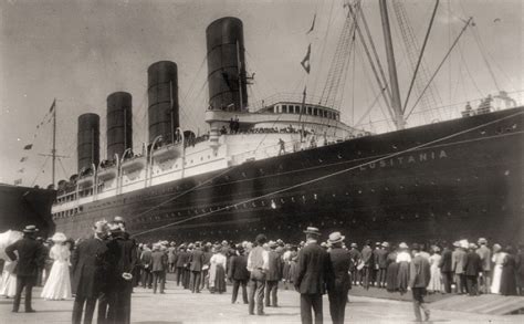 £385 Gbp Rms Lusitania York 1907 Cunard Line Ocean Liner Travel