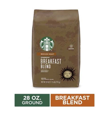 Starbucks Medium Roast Ground Coffee — Breakfast Blend — 100 Arabica