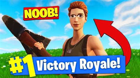 Pretending To Be A Noob To Win In Fortnite Battle Royale Youtube