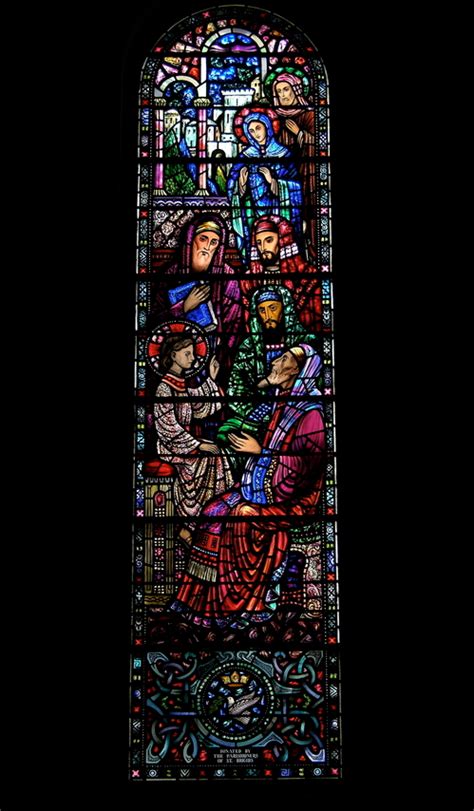Stained Glass In St Brigid S Church S F Ca The Finding In The Temple St Brigid Brigid