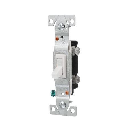 Eaton 15 Amp Single Pole White Toggle Light Switch In The Light