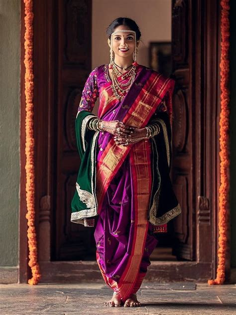 Marathi Brides Who Wore The Prettiest Plum Sarees Marathi Bride Nauvari Saree Saree Look