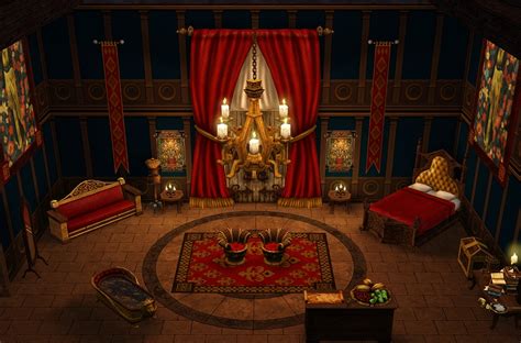 Mod The Sims Pn New Throne Rooms Sims Medieval Royal Bedroom Sims
