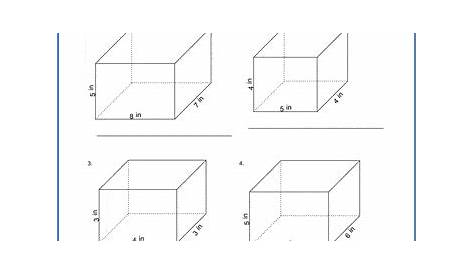 surface area of rectangular prism worksheet