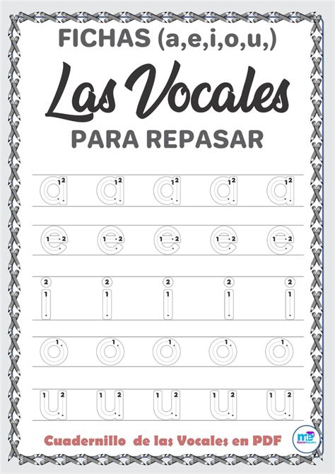 Librito Trazos De Las Vocales Material Educativo