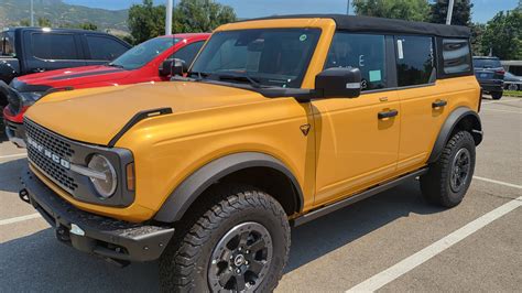 Utah 2022 Ford Bronco Badlands 23l Cyber Orange 4 Door High Package