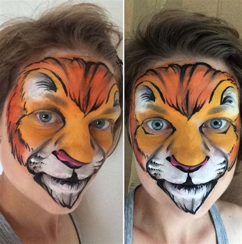 Lion Facepaint Animaux Du Zoo Animaux Maquillage Enfant