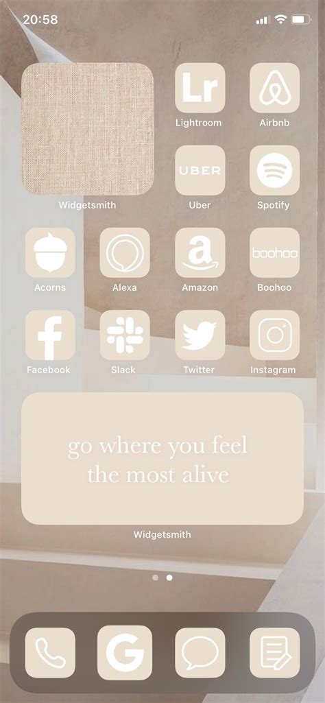 Ios App Icons Neutral Aesthetic Beige Cream Nude Etsy