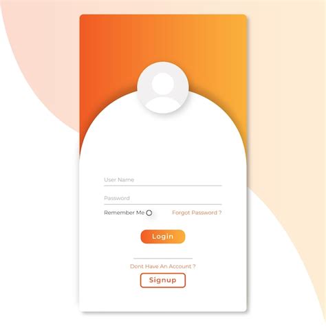 Premium Vector Login Signup Page Template