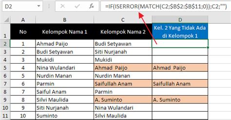 Rumus Excel Untuk Mencari Data Yang Sama Dalam Dua Kolom Microsoft Excel Indonesia