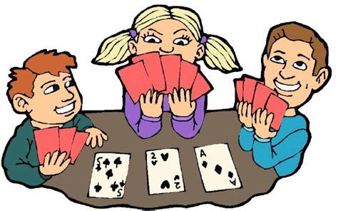 Children Playing Cards Cartoon Clip Art Library