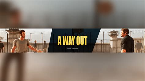 Free A Way Out Youtube Banner Pack Template 5ergiveaways