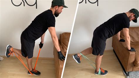 Hamstring Curl With Resistance Bands