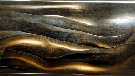 Realistic Brushed Metal Texture With Natural Finish And Realistic Light