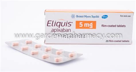 Eliquis 5 Mg 20 Tab Gardenia Pharmacy