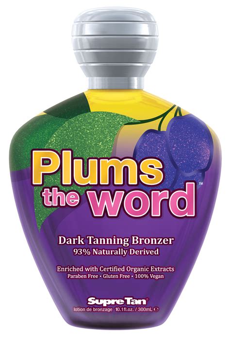 Supre Tan Plums The Word Dark Cream Tanning Bronzer Pro Sunbed Lotion 300ml