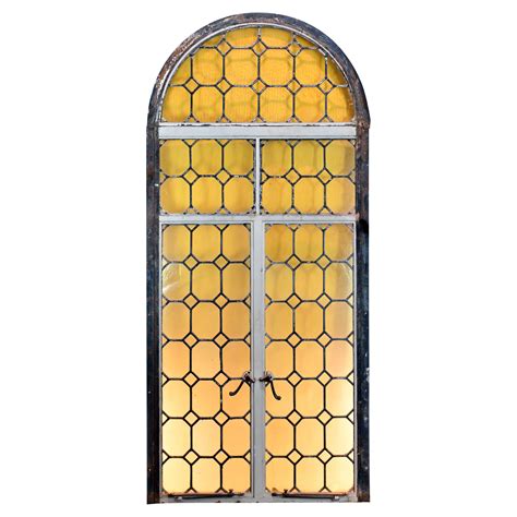 Arched Cast Iron Mirrored Window At 1stdibs