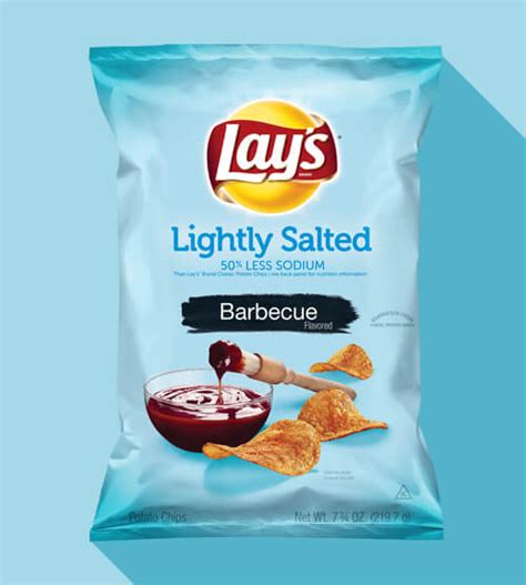 Lays Lightly Salted Bbq Flavored Potato Chips Lays