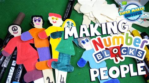 Creating Numberblock People From Wooden Stick Shapes Youtube