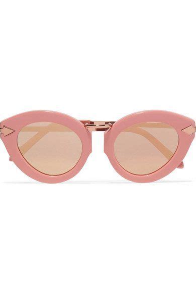 Buy Karen Walker Pink And Rose Gold Cat Eye Mirrored Sunglasses Online