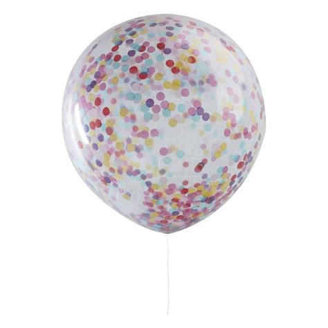 Extra Large Multi Coloured Confetti Balloons 3 Pack Hobbycraft