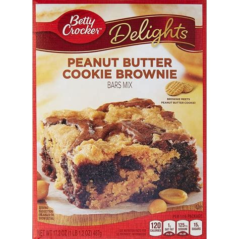 Betty Crocker Delights Mix Peanut Butter Cookie Brownie Bar Mix 172
