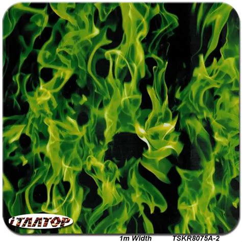 Itaatop Hydro Dipping Film Green Flame Hydrographic Firms Tskr8075a 2