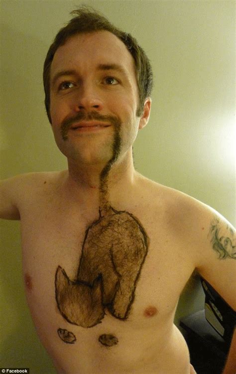 Purr Fect End To Movember Florida Man Creates Cat Out Of Chest Hair