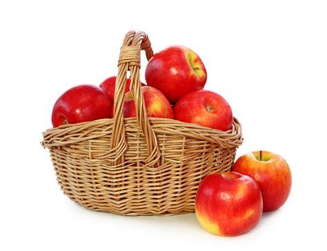 Image Apples Wicker Basket Food Fruit 4762x3657