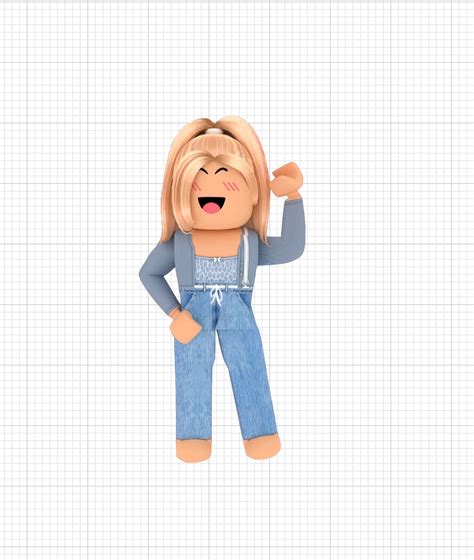 Roblox Girl Png Instant Digital Download Etsy