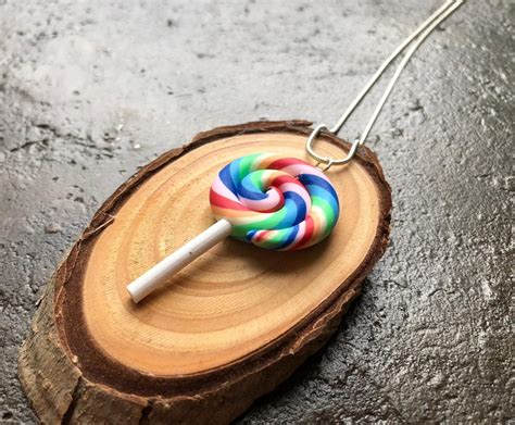 Lollipop Necklace Lolly Pendant Childhood Memories Etsy