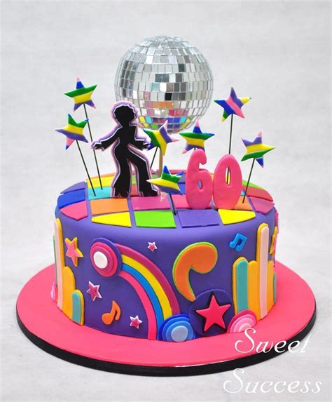 Dance Birthday Cake Disco Birthday Party Th Birthday Cake Themed