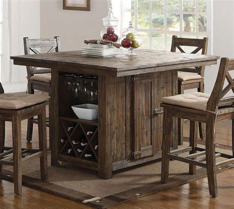 Tuscany Park Counter Height Island Table Kitchen Table With Storage